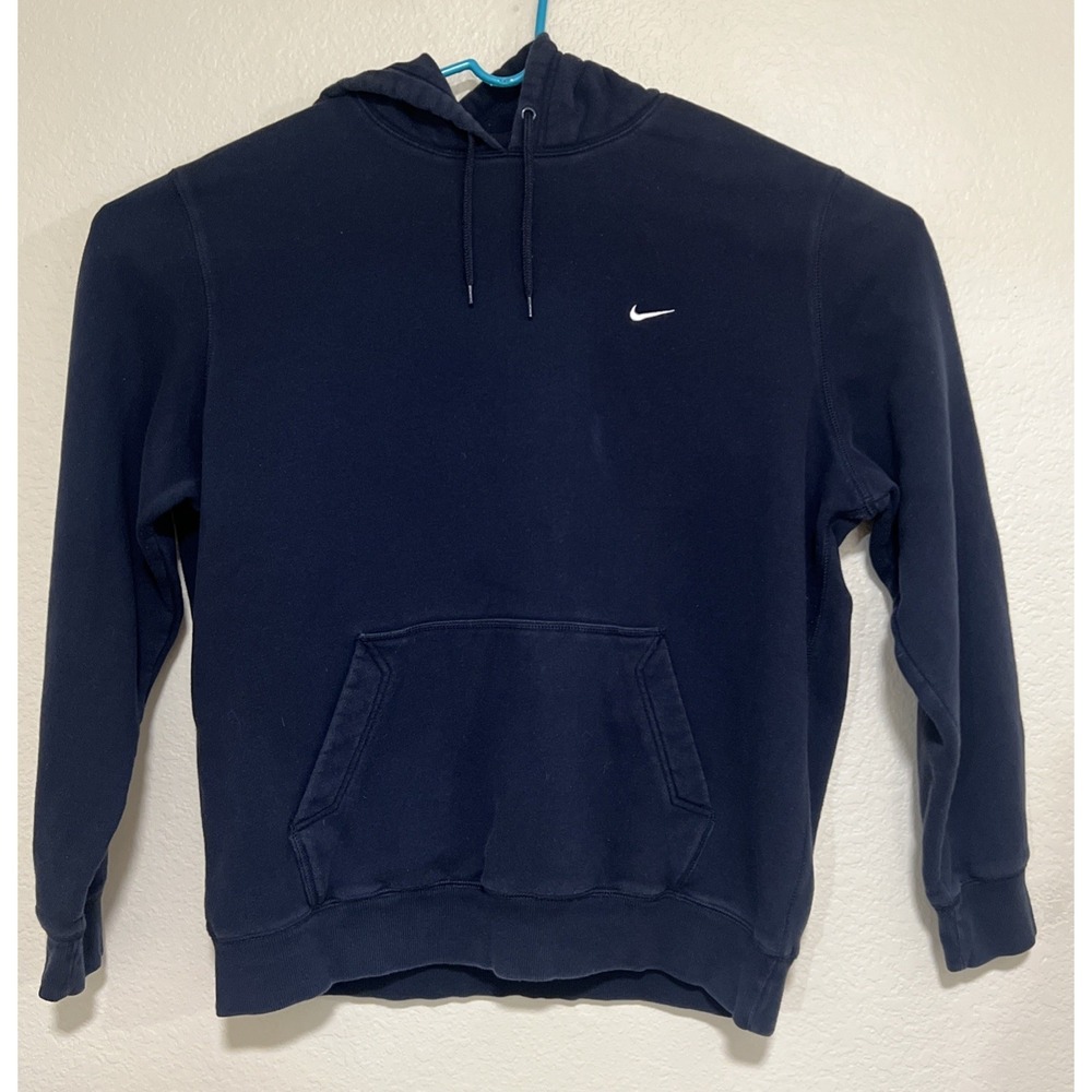 Nike Hoodie Sweatshirt Mens XXL‎ Navy Blue Club Fleece Swoosh Pullover Athletic